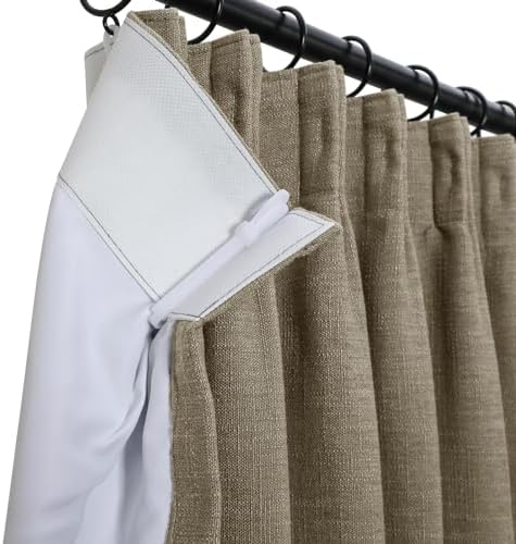 TWOPAGES Taupe Grey Blackout Pinch Pleat Curtain 72 Inches Long for