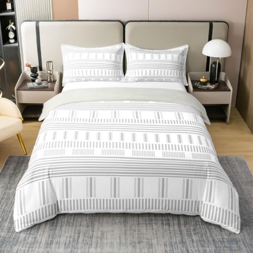 Feelyou Striped Duvet Cover 100% Cotton King Size