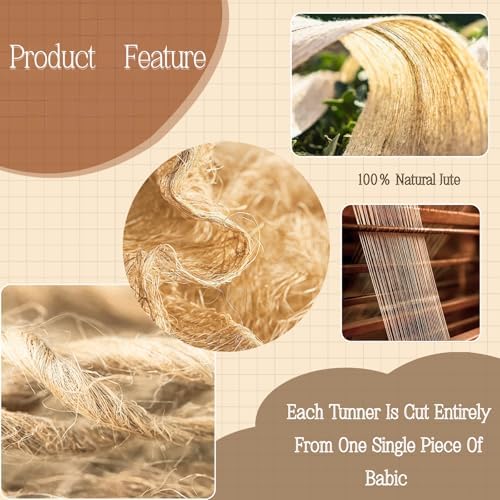 Burlap Table Runner - Rustic Jute Fabric Table Decor for Wedding