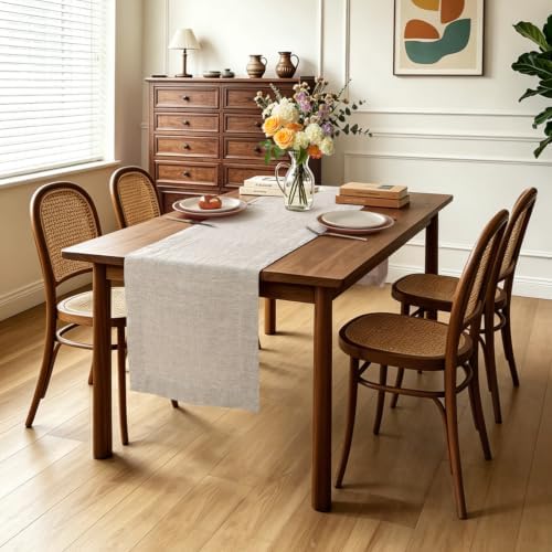 Linen Table Runner 14X144 Inches,100% French Linen Tablerunner,Machine