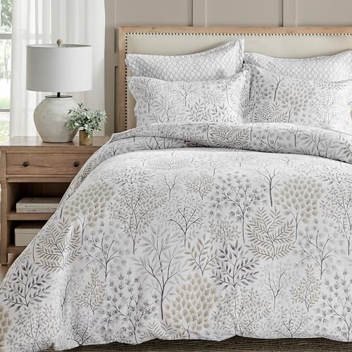 Levtex Home English Forest Natural Reversible Queen Duvet Cover Set
