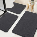 Arotive Bathroom Rugs Sets 3 Piece, 41"x61"+51"x61"+61"x92", Dark Grey