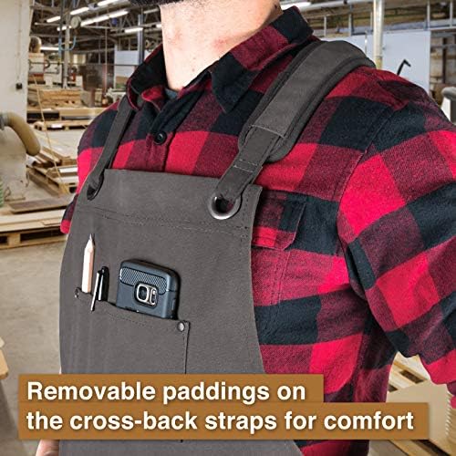 Hudson Durable Goods Woodworking Edition Waxed Canvas Tool Apron for