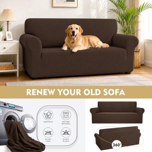 YEMYHOM 2026 Stretch Couch Cover Slipcover, 1 Piece Sofa Covers for 3