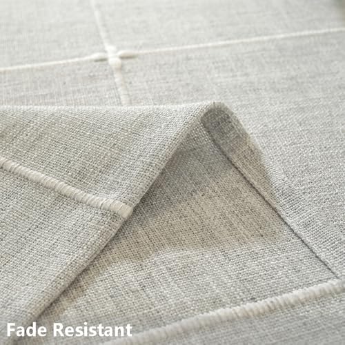 TruDelve Grey Square Tablecloth 70 x 70 Inch Farmhouse Outdoor Table