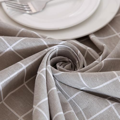 Rectangle Checkered Tablecloths for Indoor and Outdoor, Machine