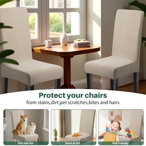 Dioxide Stretch Chair Covers for Dining Chairs, Washable Dining Chair