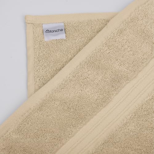 6 Pack Towel Set - 100% Cotton & Soft - Cozy, Luxury, Hotel Quality