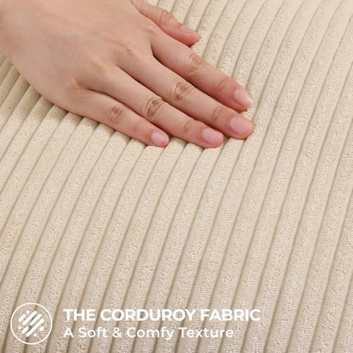 Mecatny Corduroy Fall Decorative Throw Pillow Covers 22x22 Set of 2