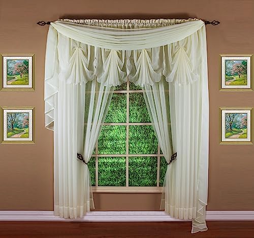 Today's Curtain Emelia Original Voile Panel 120", Ecru, 60" W x 120" L