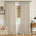 Extra Long 120 Inch Semi Sheer Triple Pinch Pleated Curtains 2