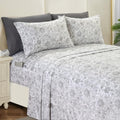 Elegant Comfort 6-Piece Sheet Set Deep Pocket, Twin XL, Paisley Gray