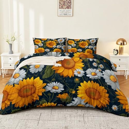 Duvet Cover Yellow - Washed Ultra Soft Breathable Microfiber, King