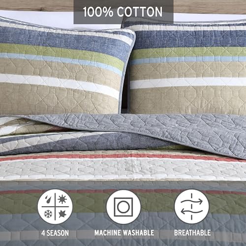 Eddie Bauer - Queen Size Quilt Set with Shams, Lightweight Bedding