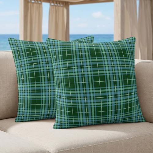 Pillow Covers 20x20 Set of 2, Buffalo Plaid Square Throw Pillow Covers