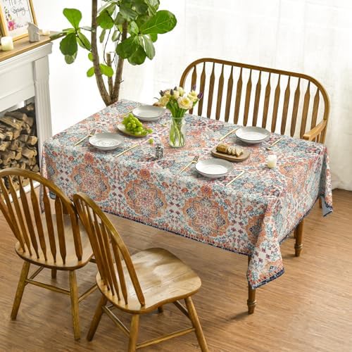 Horaldaily Boho Bohemia Style Tablecloth, 60x60 Inch Square