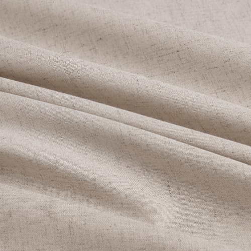 Aersas Taupe Burlywood Pinch Pleated Linen Curtains 84 Inches Long 2