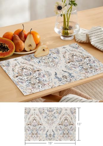 Shabby Chic Table Runner and Placemats Set of 4 French Country Sand
