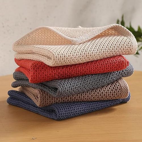 Cotton Kitchen Towels, Absorbent Washable Waffle Weave Dish Rags for