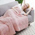Huloo Sleep Weighted Blanket Twin 15lbs for Adult(48"×78",Pink)