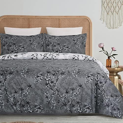 Soft Bedding Duvet Cover Set with Zipper Closure and Corner Ties