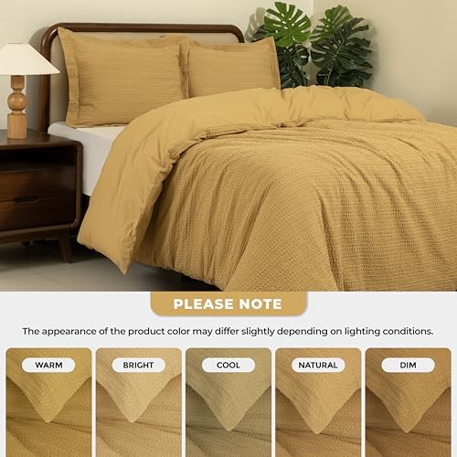 Dreamology Waffle Duvet Cover, Duvet Cover Full, 100% Cotton Waffle