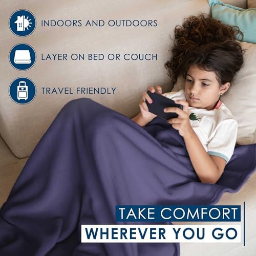 Twin Size Fleece Bed Blanket | Comfy Supersoft Fleece Blanket