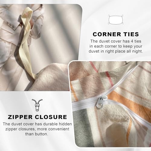 VClife Washed Cotton Duvet Cover Sets Twin XL