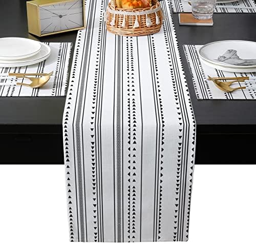 Boho Stripes Table Mats Set of 6 With Table Runner 90 Inches