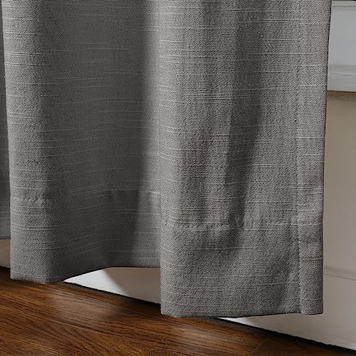 ChadMade Gray Pinch Pleat Linen Cotton Drapery 52 x 108 Inch with