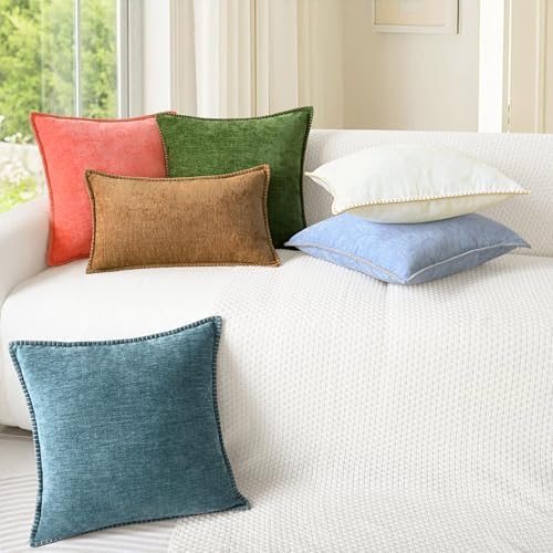 CaliTime Decorative Couch Throw Pillow Covers 20 X 20 Inches Living