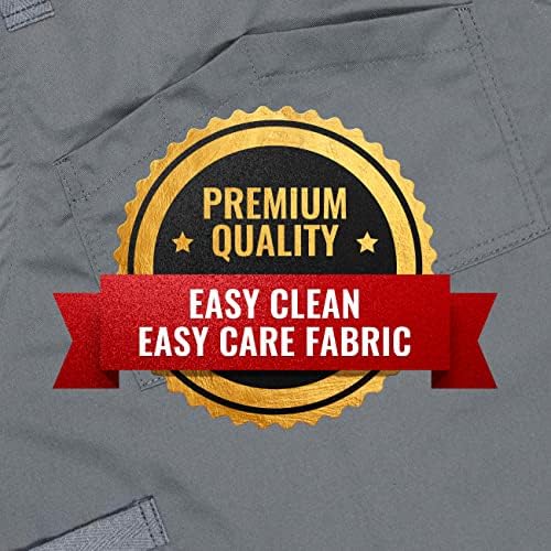 Under NY Sky Chef Apron, Smart Pockets, Cotton Straps, Unisex, Gray