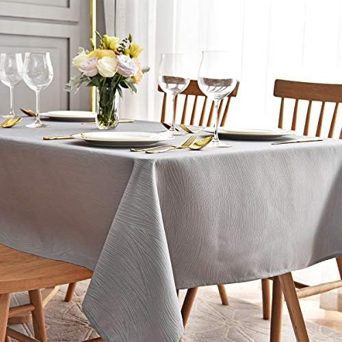 maxmill Jacquard Tablecloth Swirl Design Spillproof Wrinkle Free Heavy