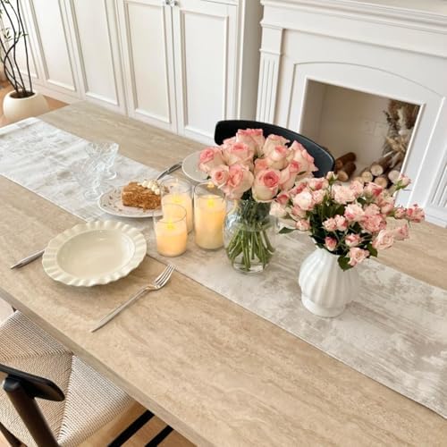 Beige Table Runner Modern Art Farmhouse Table Runners Retro Rustic