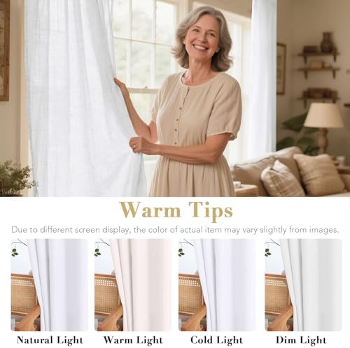 H.VERSAILTEX 2 Pack Ultra Luxurious High Woven Linen Elegant Semi
