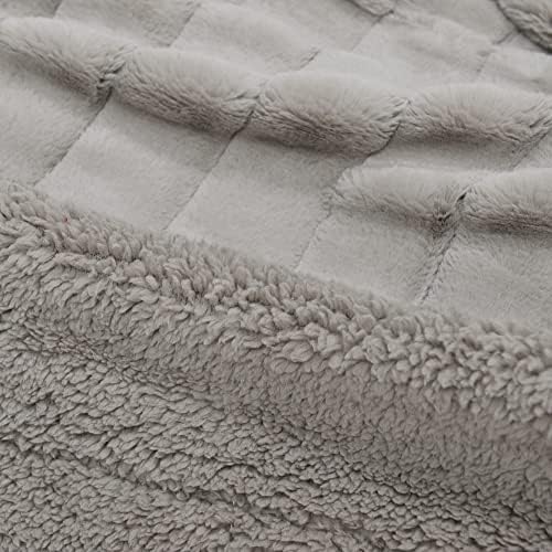 Home Soft Things Super Mink Faux Fur Throw Blanket, 50"x60", Light