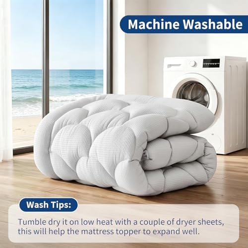 Cooling Queen Mattress Topper Thick Mattress Pad for Back Pain Relief