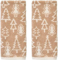 SKL Home Christmas/Winter Mod Tree Hand Towel Set-2pc, 100% Cotton