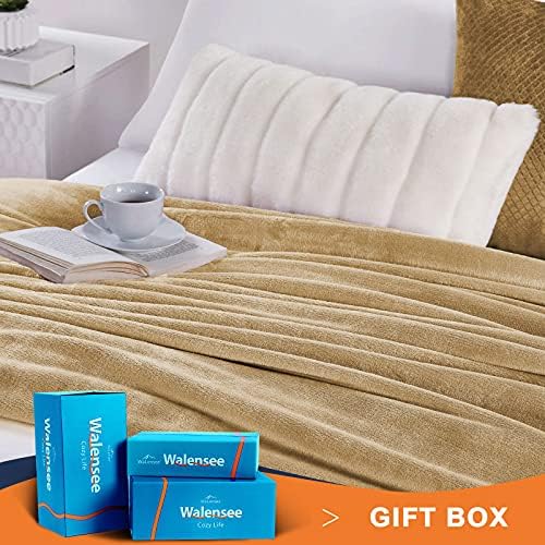 Walensee Fleece Blanket Plush Throw Fuzzy Lightweight