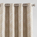 jinchan Taupe Printed Curtains Modern Jacquard Curtains with