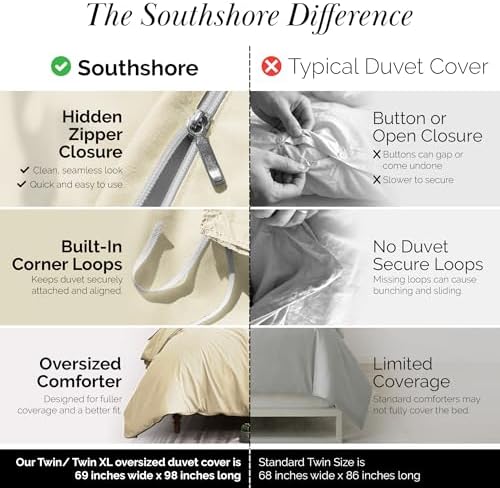 Southshore Fine Living, Inc. Oversized XL/Twin Duvet Cover Set