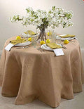AK TRADING CO. 90-Inch Round Jute Burlap Table Overlay Table Cover