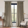 StangH Taupe Room Darkening Curtains 84 inches Back Tab, 2 Panels