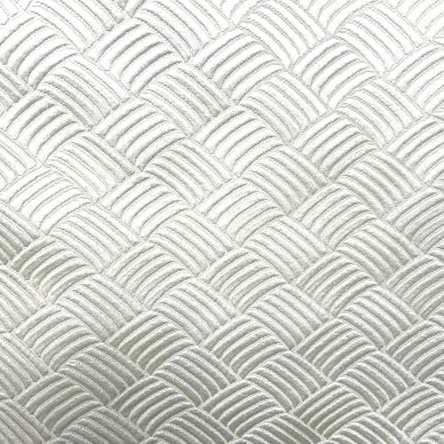 Ivory Jacquard Quilted Look Tablecloth by Bonanza, Polyester Dining