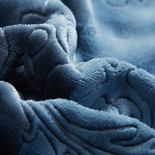 Tache Sherpa Throw Blanket for Couch Gray Elegant Embossed Super Soft