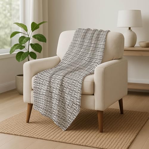 Addison Rugs ASB925 Taupe 50" x 70" Oversized Sherpa Throw Blanket