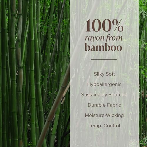 Bare Home 100% Rayon Made from Bamboo Fitted Sheet (Queen, Taupe)