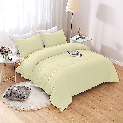 Ivory Solid Duvet Cover Set Twin/Twin XL Size 68x90 Egyptian Cotton