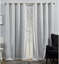 EXCLUSIVE HOME Burke 100% Blackout Grommet Top Curtain Panel Pair