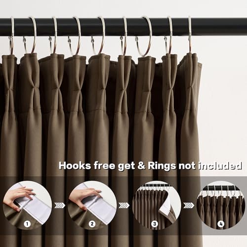 KEQIAOSUOCAI Blackout Curtains 84 Inches Long, Pinch Pleated Window
